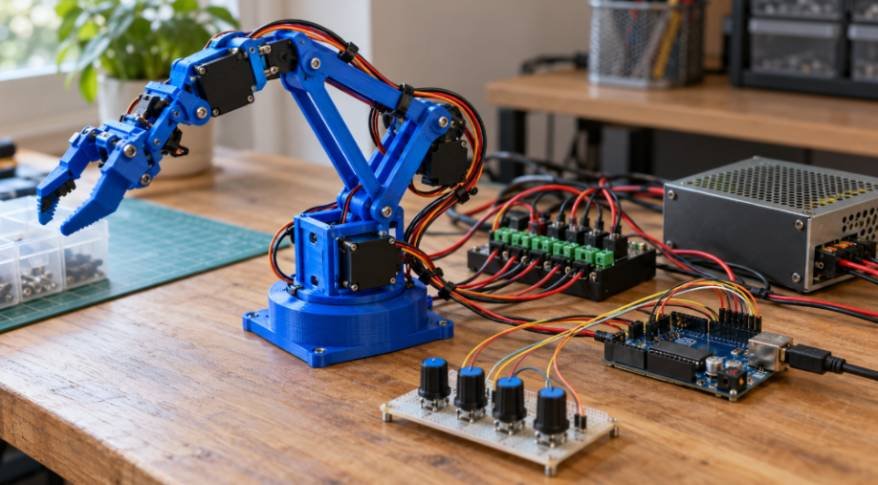 DIY 3D Printed Robotic Arm Step by Step Build Smart