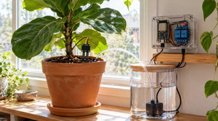DIY Smart Plant Watering System Using ESP32 Build Guide