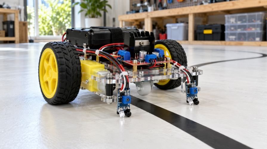 How to Build a Line Follower Robot Without Microcontroller