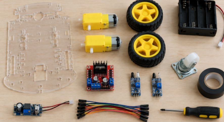 Parts for an IR Sensor Line Follower Robot