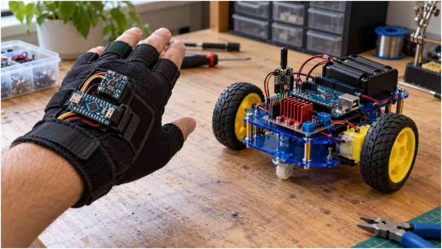 Gesture controlled robot DIY: Build, Wire, and Drive