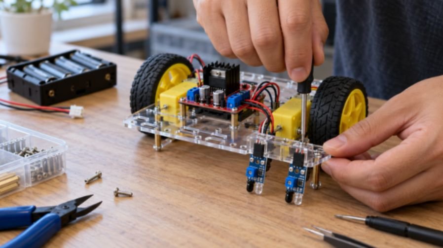 Wire the L298N Motor Driver Circuit